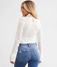 Twisted Lace Cropped Top