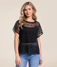 Embroidered Floral Top