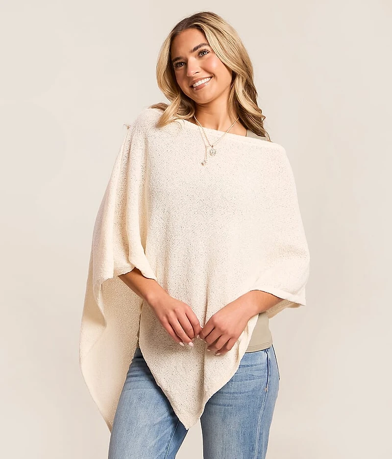 Asymmetrical Hanky Sweater Poncho