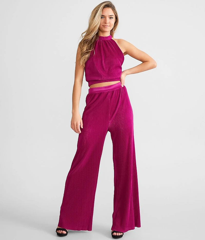Wide Leg Pleated Pant