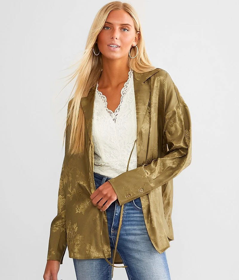 Floral Jacquard Blouse