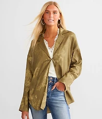 Floral Jacquard Blouse