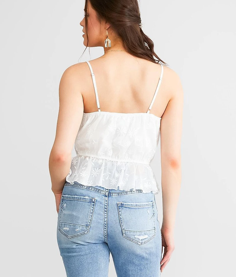 Embroidered Floral Tank Top