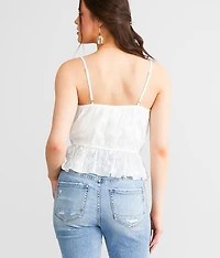 Embroidered Floral Tank Top