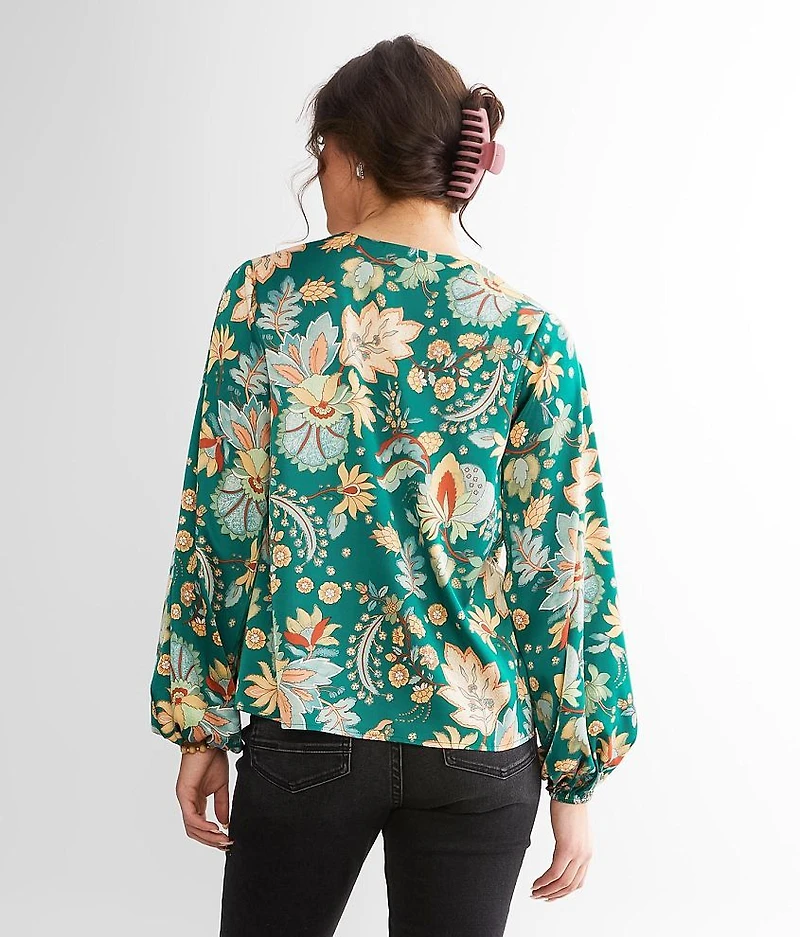 Floral Satin Top