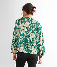 Floral Satin Top