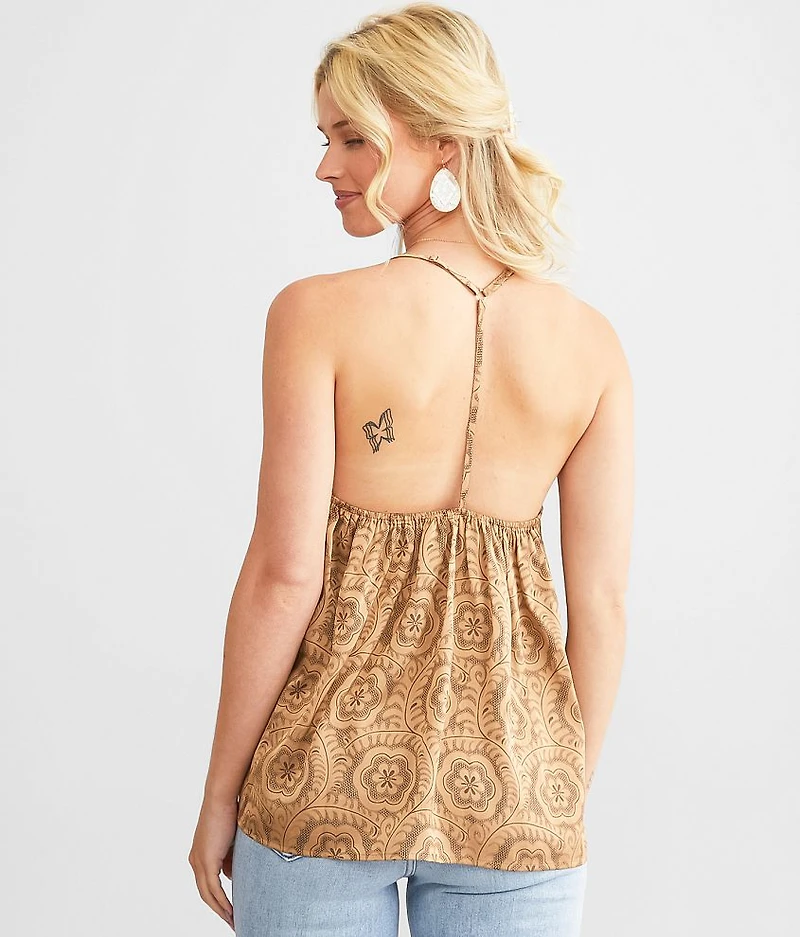 Woven Floral Tank Top