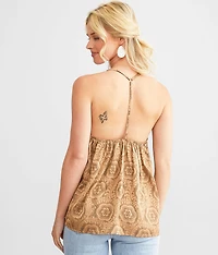 Woven Floral Tank Top