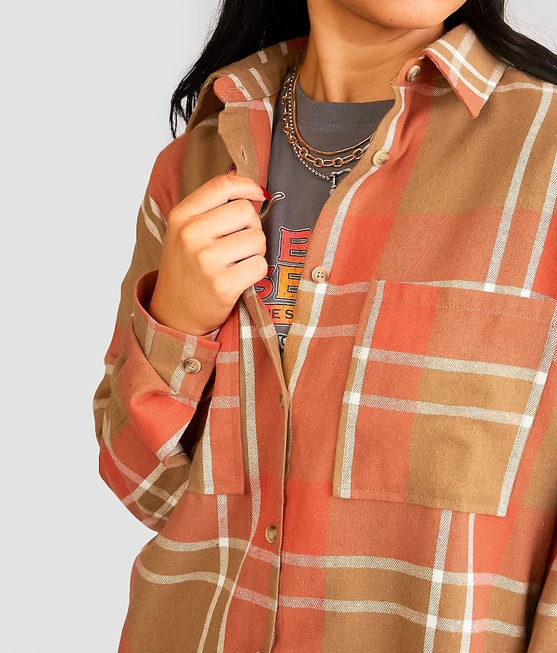 Plaid Boyfriend Flannel Shirt