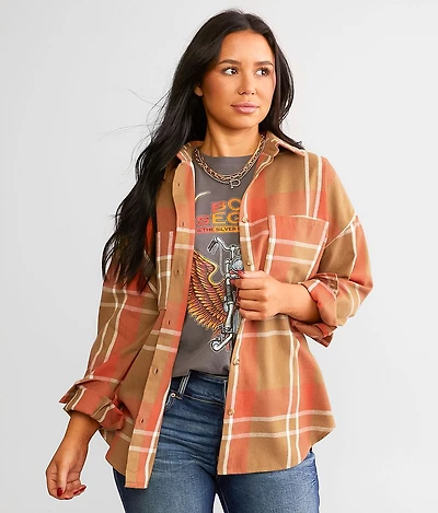 Plaid Boyfriend Flannel Shirt