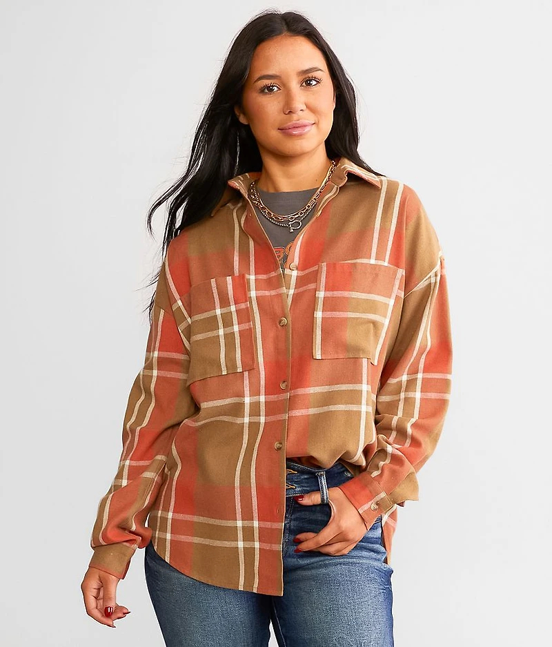 Plaid Boyfriend Flannel Shirt