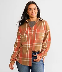 Plaid Boyfriend Flannel Shirt