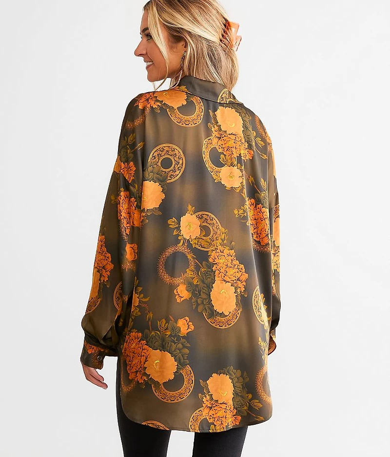 Floral Satin Blouse