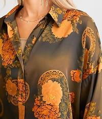 Floral Satin Blouse