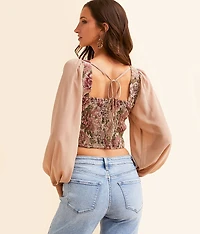 Floral Tapestry Cropped Top