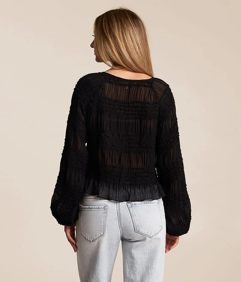 Textured Chiffon Top