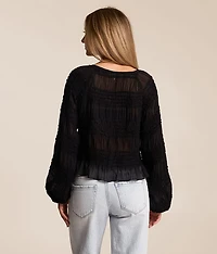 Textured Chiffon Top