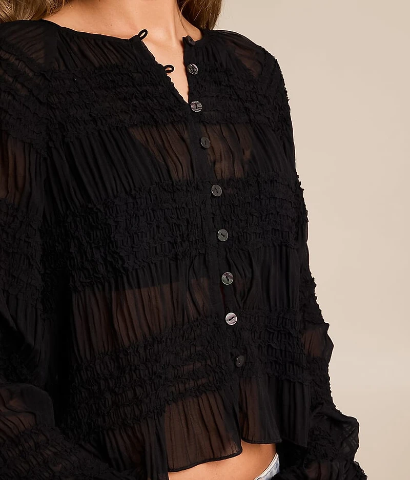 Textured Chiffon Top