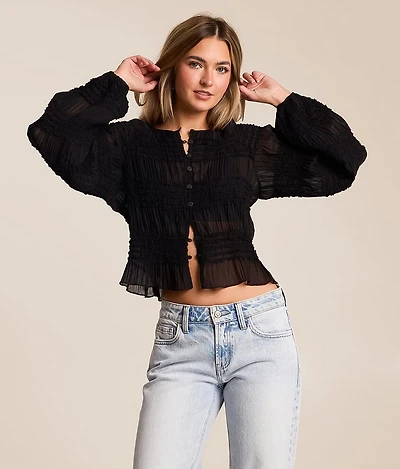 Textured Chiffon Top