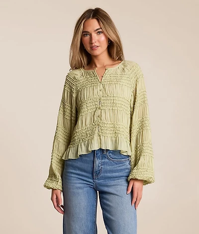 Textured Chiffon Top