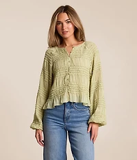 Textured Chiffon Top