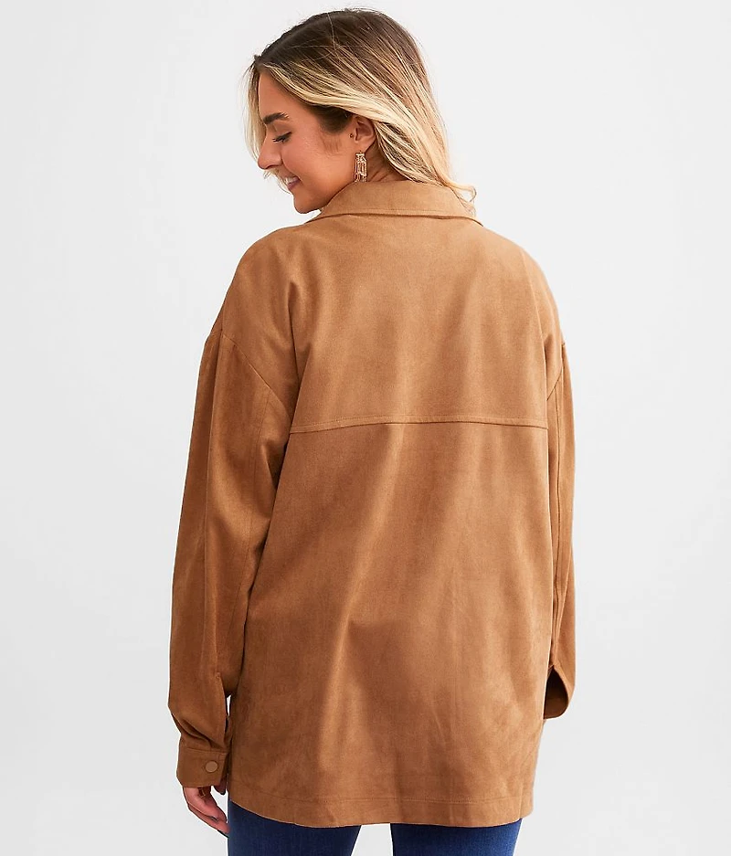 Faux Suede Shacket