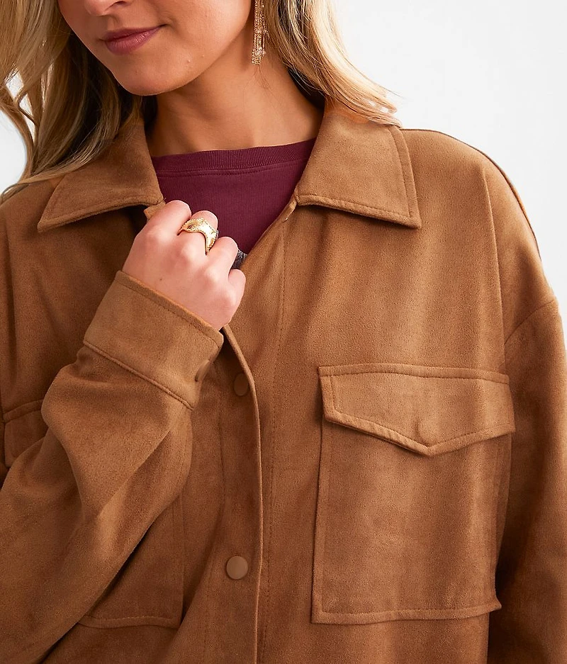 Faux Suede Shacket