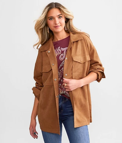 Faux Suede Shacket