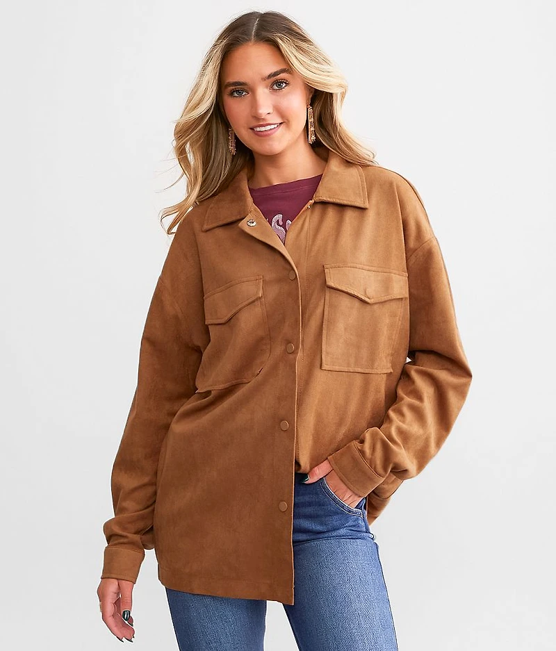 Faux Suede Shacket