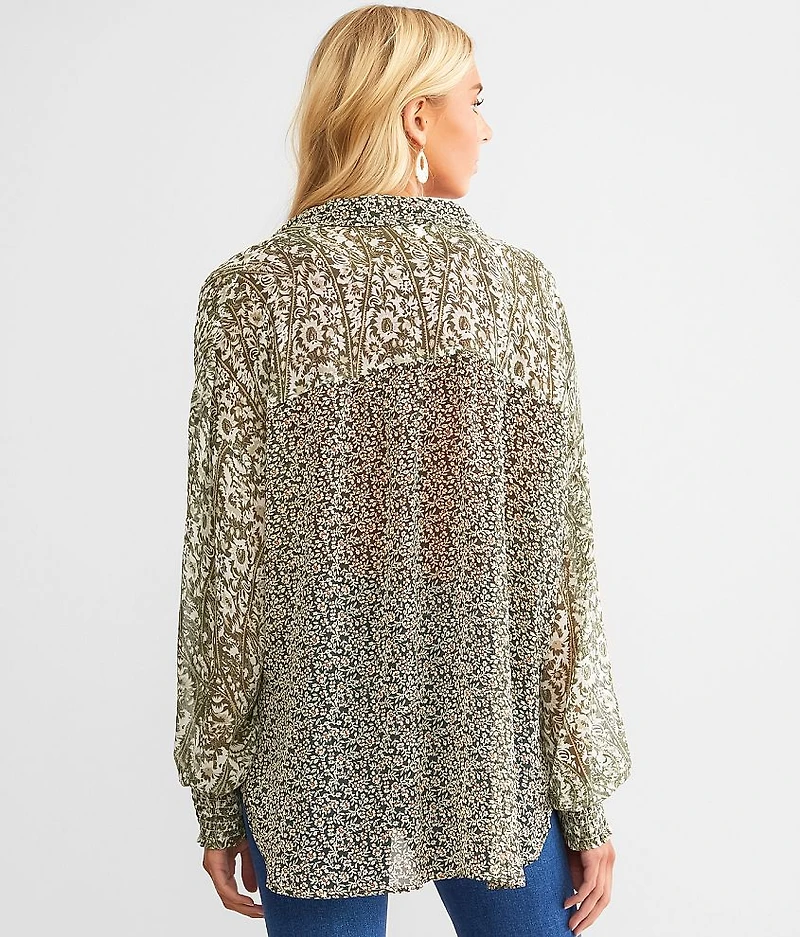 Floral Woven Chiffon Blouse
