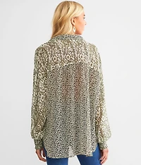 Floral Woven Chiffon Blouse