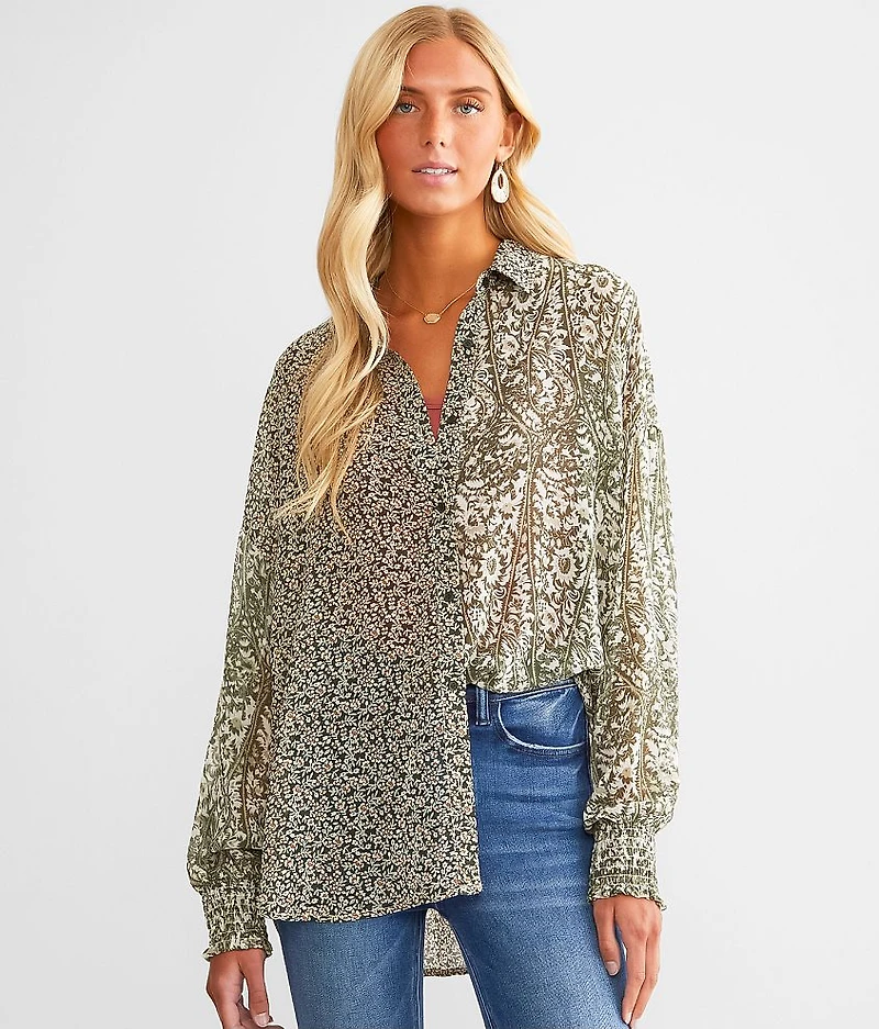 Floral Woven Chiffon Blouse