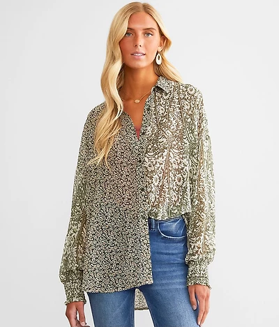 Floral Woven Chiffon Blouse
