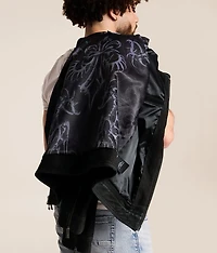 Skeleton Distressed Leather Jacket