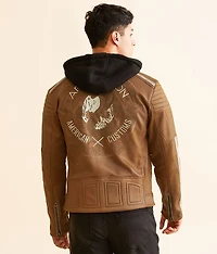 Quickstrike Faux Leather Hooded Jacket