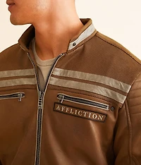 Quickstrike Faux Leather Hooded Jacket