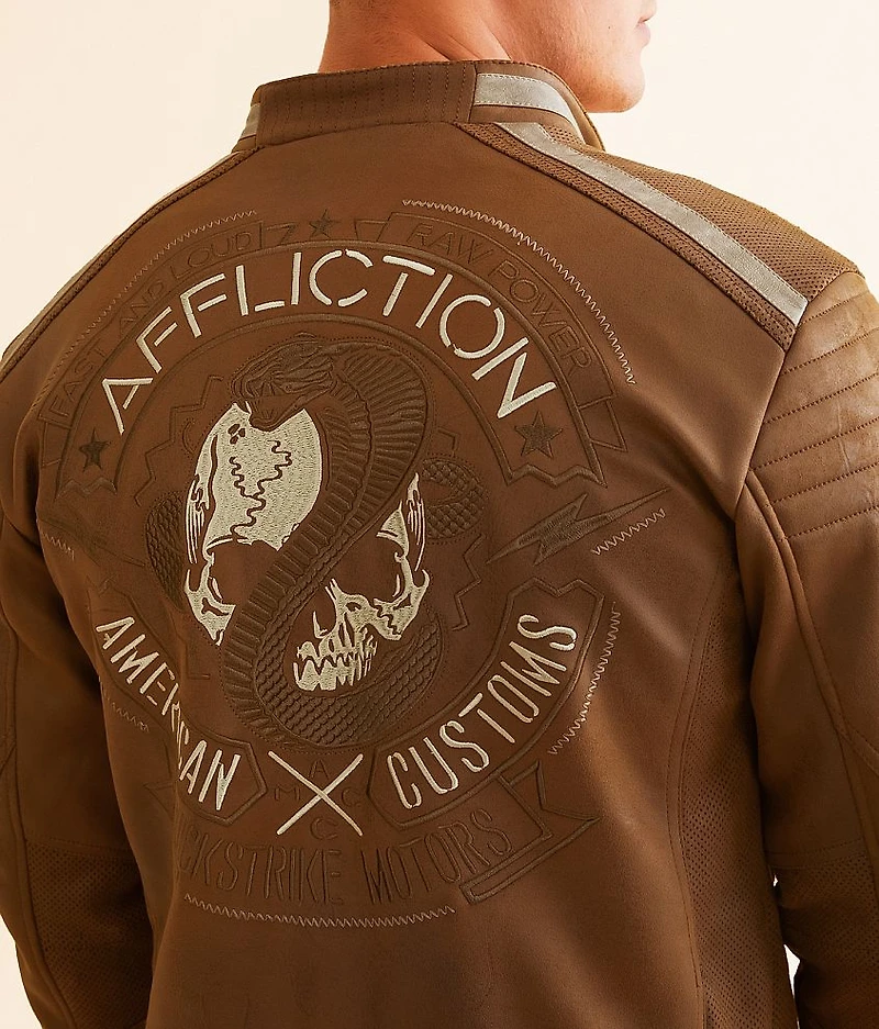 Quickstrike Faux Leather Hooded Jacket
