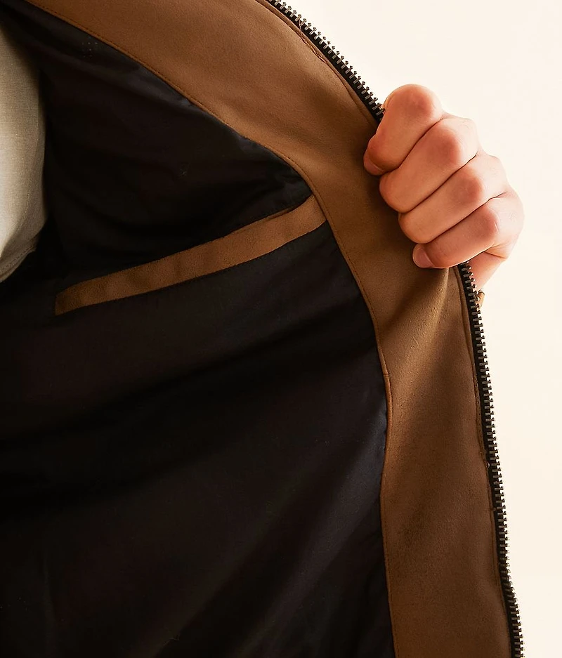 Quickstrike Faux Leather Hooded Jacket