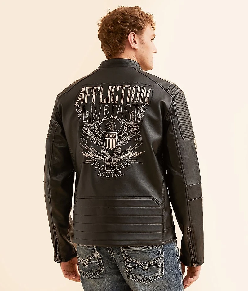 American Metal Faux Leather Jacket