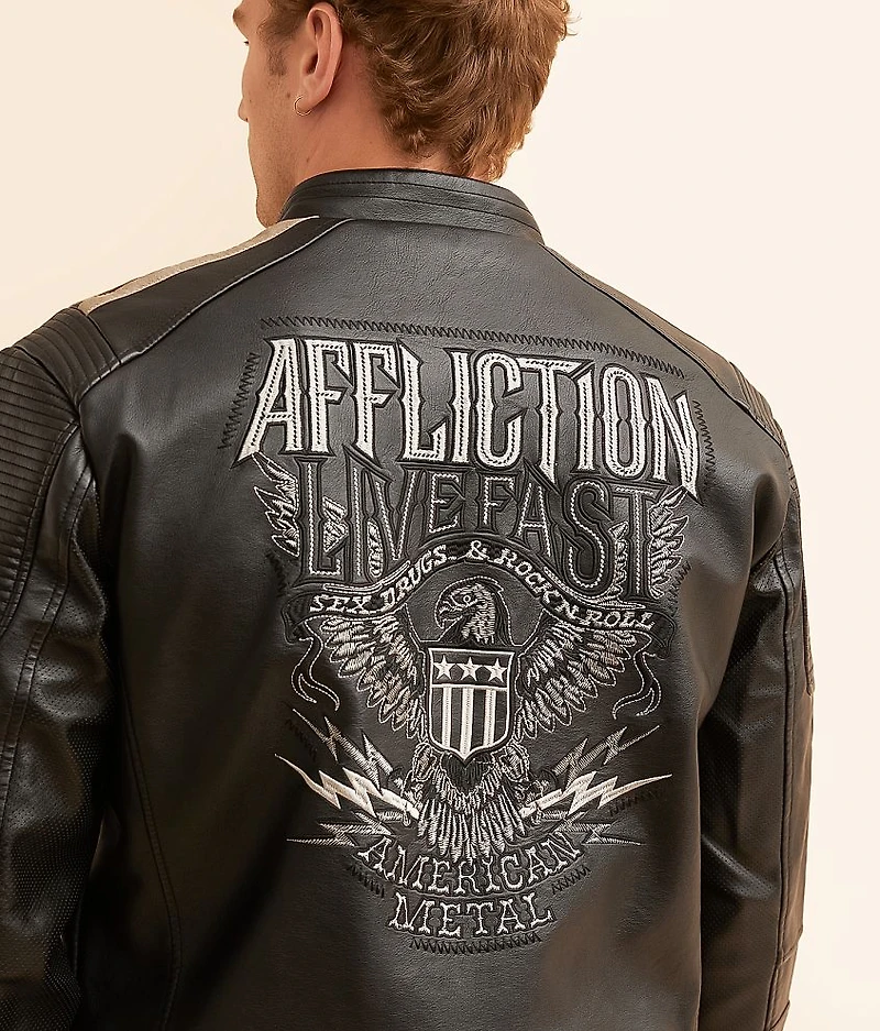 American Metal Faux Leather Jacket