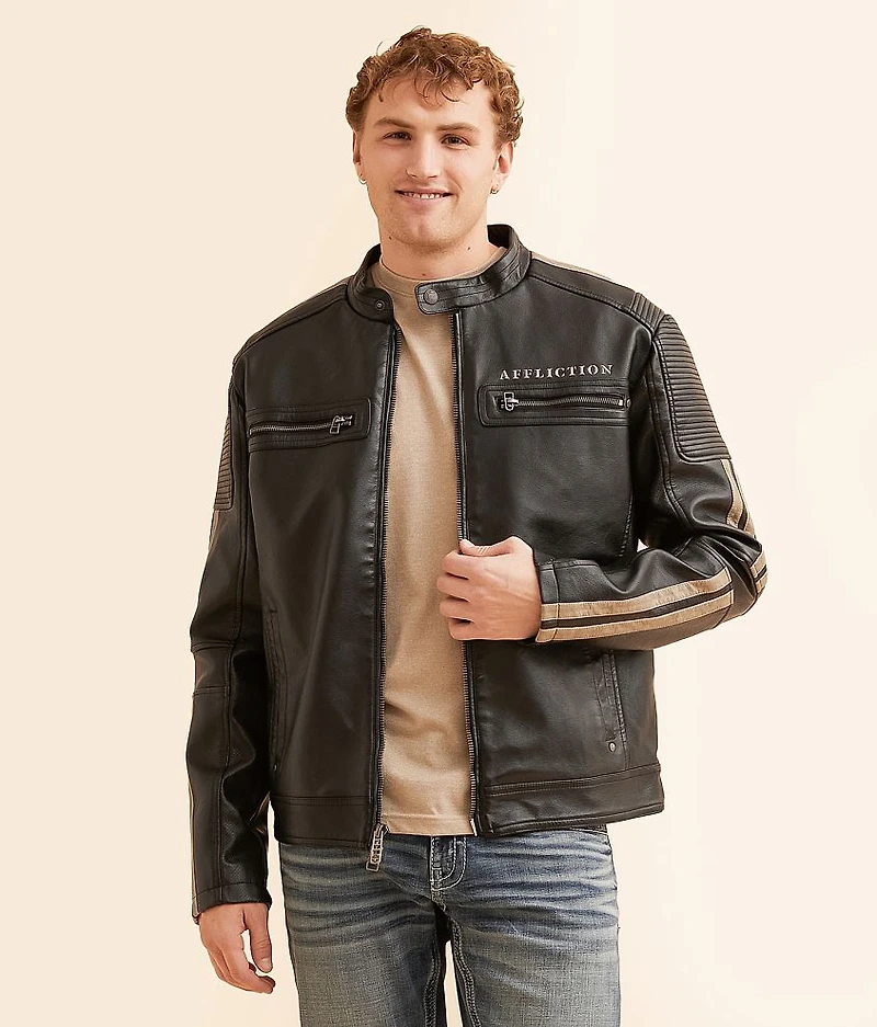 American Metal Faux Leather Jacket