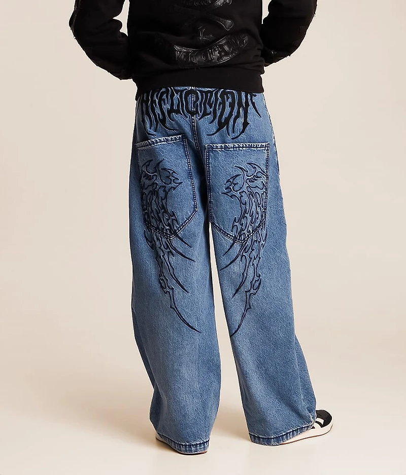 Tribal & Wings Extra Wide Leg Jean
