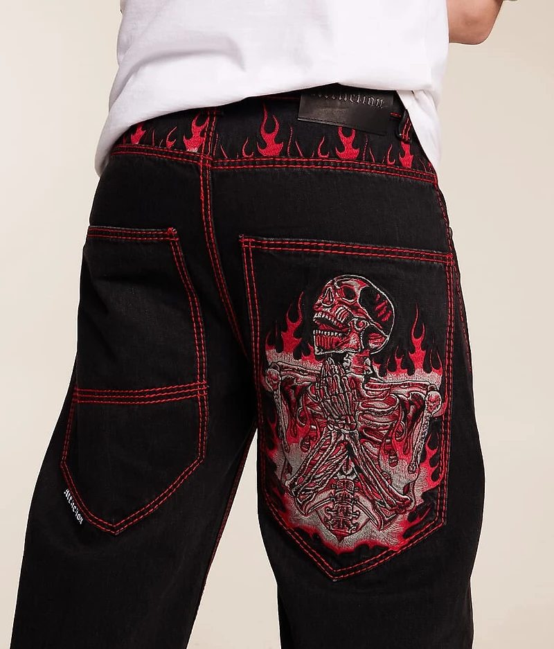 Flameful Faith Extra Wide Leg Jean