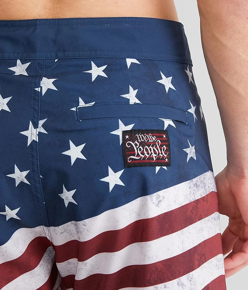 American Flag Stretch Boardshort