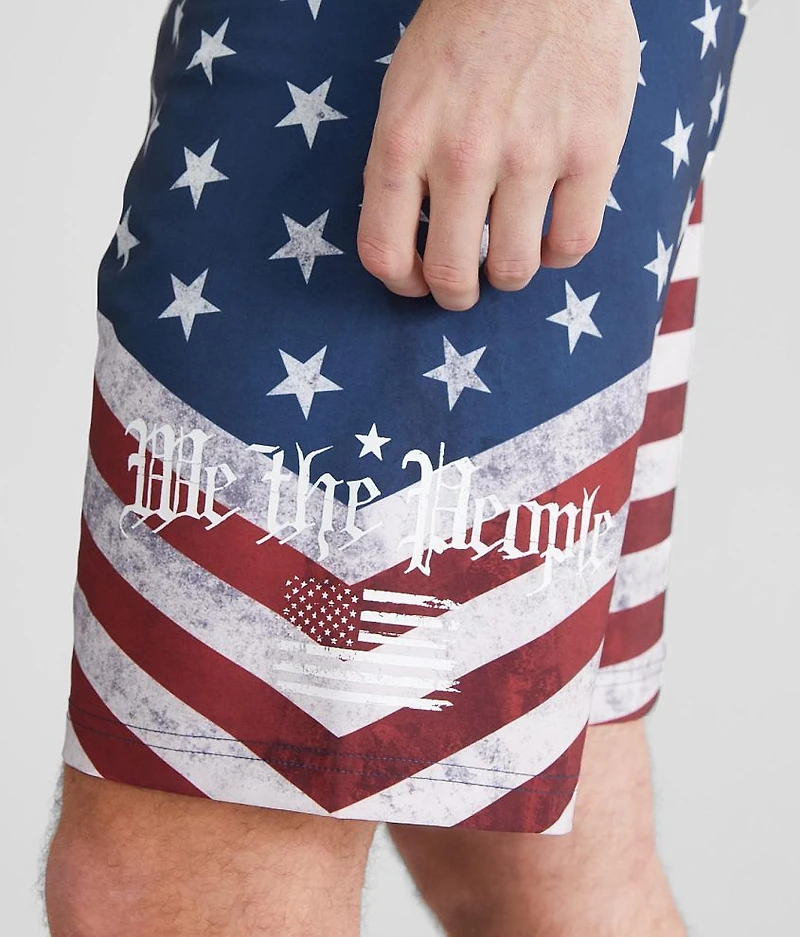 American Flag Stretch Boardshort