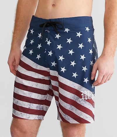 American Flag Stretch Boardshort