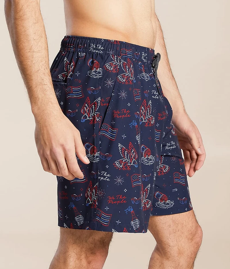 True Blue Stretch Swim Trunks