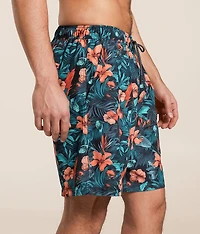 War Flowers Stretch Swim Trunks