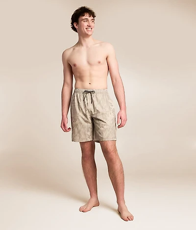 Oak Tree Camo Stretch Swim Trunks