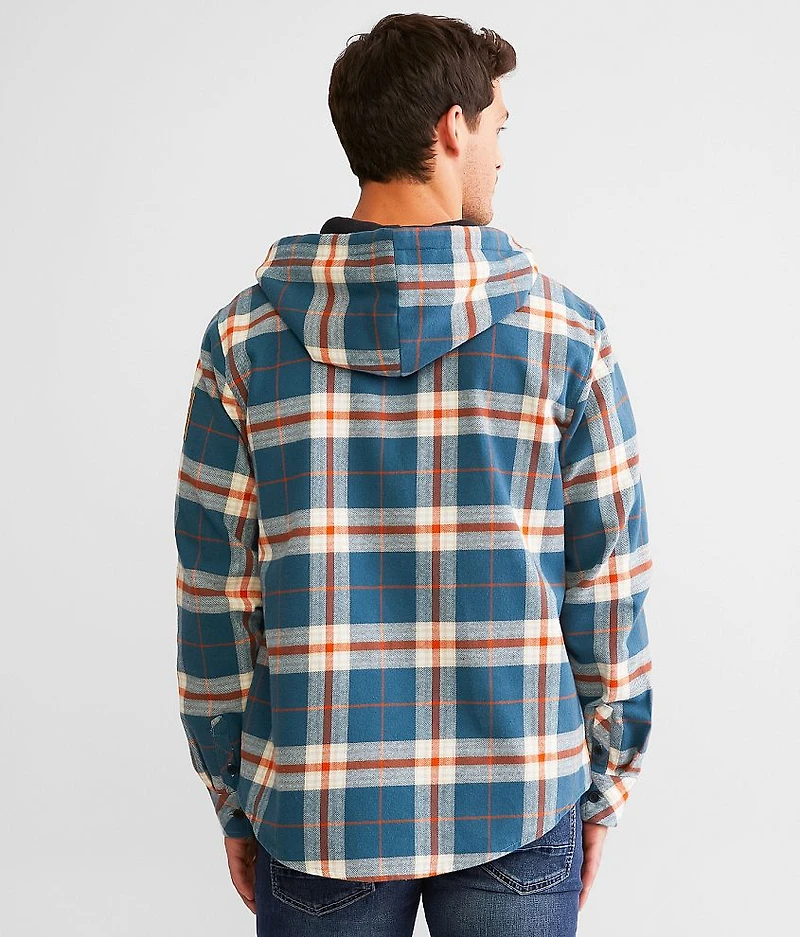 Blue Collar Brave Land Hooded Flannel Shacket